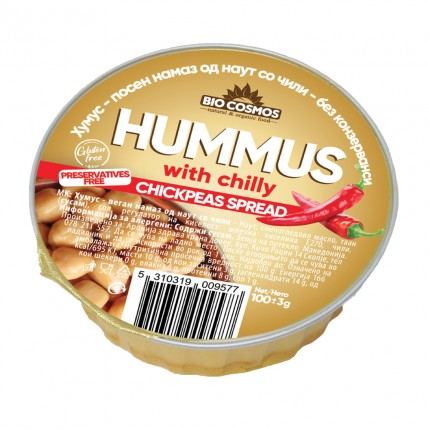 Хумус посен намаз од наут со вкус на чили